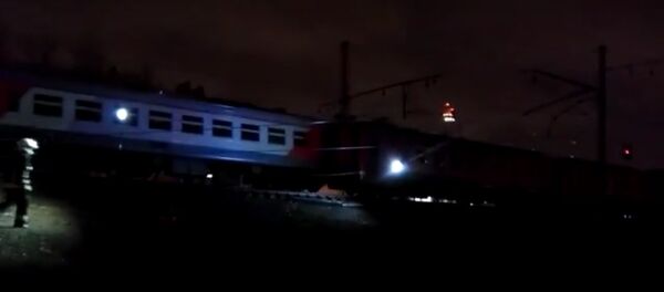 Кадры с места столкновения поезда Москва - Брест с электричкой - Sputnik Беларусь