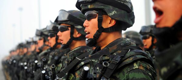 Китайские полицейские принимают присягу Китайские полицейские принимают присягу - Sputnik Беларусь