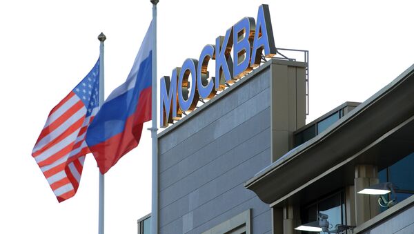 Флаги России и США в Москве - Sputnik Беларусь
