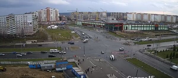 ДТП с маршруткой в Витебске записали камеры наблюдения - Sputnik Беларусь