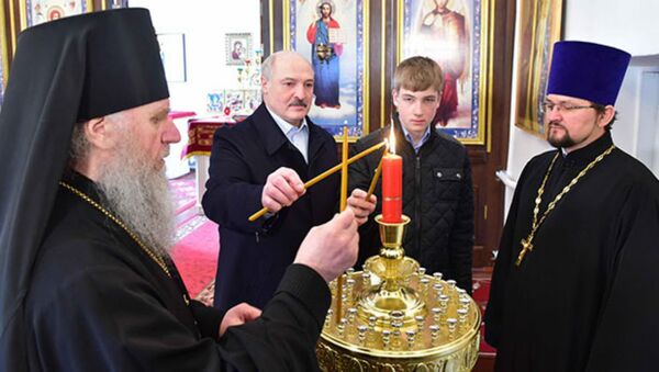 Посещение храма Преображения Господня в городе Барань 16 апреля 2017 года - Sputnik Беларусь