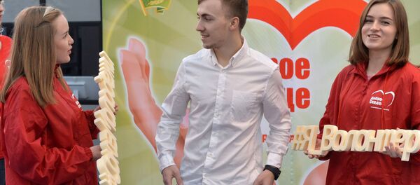 Волонтеры БРСМ на II Европейских играх - Sputnik Беларусь