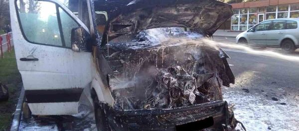 Маршрутка загорелась в Минске на улице Сурганова - Sputnik Беларусь