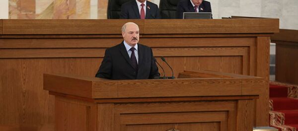 Президент Беларуси Александр Лукашенко 21 апреля обратился с ежегодным Посланием к белорусскому народу и Национальному собранию. - Sputnik Беларусь