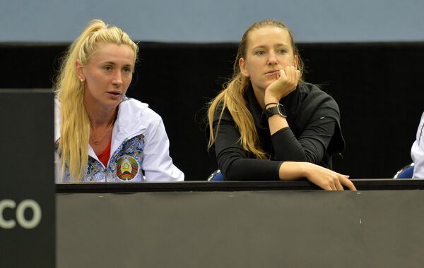 Виктория Азаренко присутствовала на матче в качестве психологического лидера сборной - Sputnik Беларусь