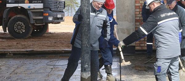 Александр Лукашенко на субботнике 22 апреля 2017 - Sputnik Беларусь