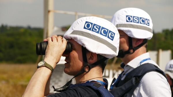 Наблюдатели СММ ОБСЕ в Донбассе, архивное фото - Sputnik Беларусь