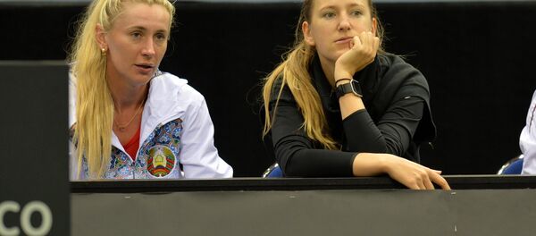Белорусские теннисистки Ольга Говорцова (слева) и Виктория Азаренко - Sputnik Беларусь