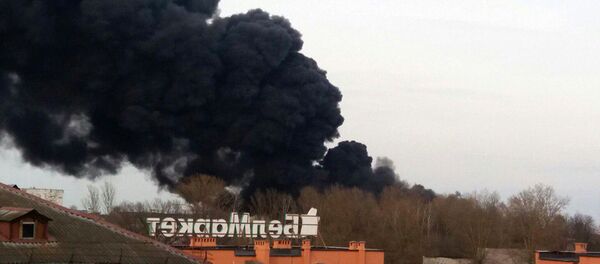 Пожар в Могилеве: сгорел склад покрышек - Sputnik Беларусь