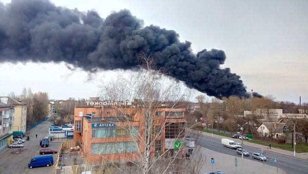 Пожар на складе шин в Могилеве - Sputnik Беларусь