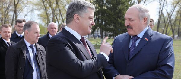Президент Беларуси Александр Лукашенко в среду встречается в Чернобыле с украинским коллегой Петром Порошенко - Sputnik Беларусь