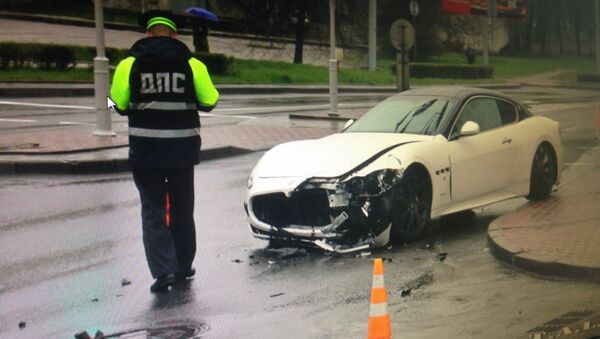 Разбитая в результате ДТП Maserati - Sputnik Беларусь