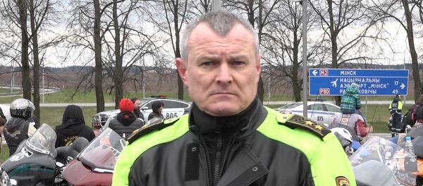 Министр внутренних дел Беларуси Игорь Шуневич на открытии мотосезона-2017 H.O.G. Spring Challenge - Sputnik Беларусь