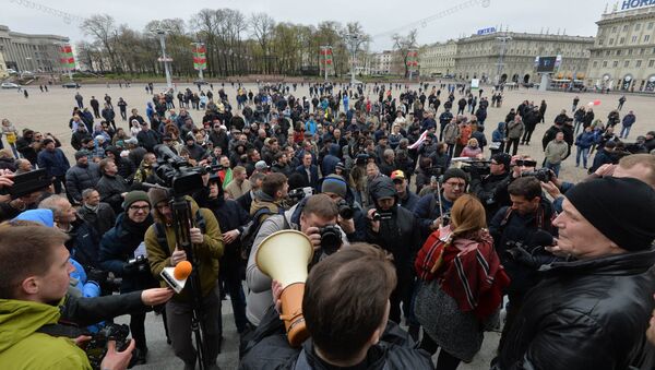 Акция оппозиции завершилась в Минске мирно - Sputnik Беларусь