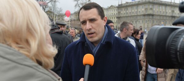 Павел Северинец на акции в Минске, архивное фото - Sputnik Беларусь