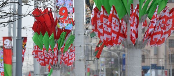 Святочнае афармленне Мінска да Дня Перамогі - Sputnik Беларусь