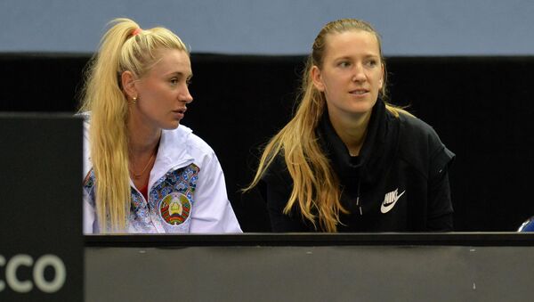 Белорусские теннисистки Ольга Говорцова (слева) и Виктория Азаренко (справа) - Sputnik Беларусь