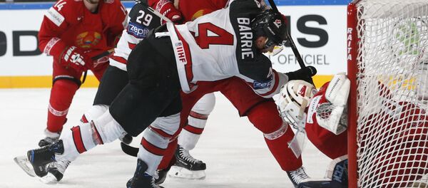 Матч Беларусь - Канада на ЧМ-2017 по хоккею Матч Беларусь - Канада на ЧМ-2017 по хоккею - Sputnik Беларусь