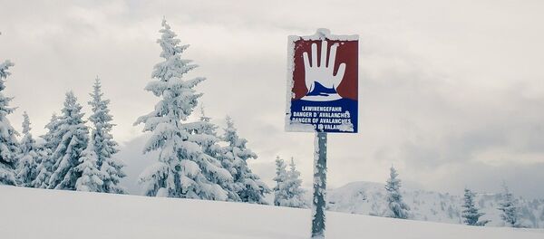 Табличка Осторожно, лавина Табличка Осторожно, лавина - Sputnik Беларусь