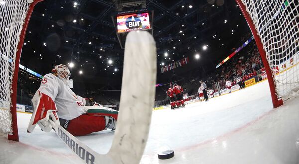 Вратарь сборной Беларуси по хоккею Кевин Лаланд Вратарь сборной Беларуси по хоккею Кевин Лаланд - Sputnik Беларусь