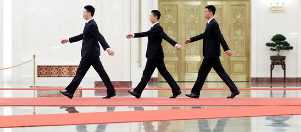 Охранники перед форумом в Пекине, Китай - Sputnik Беларусь