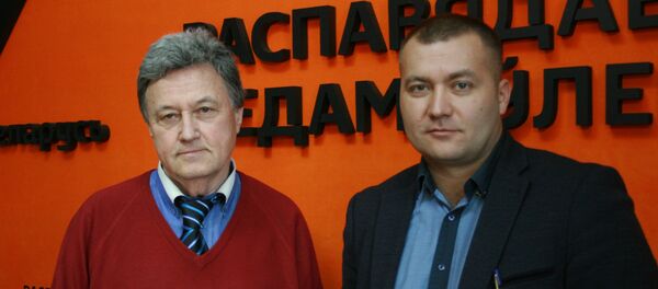 Руководитель Республиканского союза туристических организаций Валентин Цехмейстер и председатель Республиканского союза туристической индустрии Филипп Гулый - Sputnik Беларусь