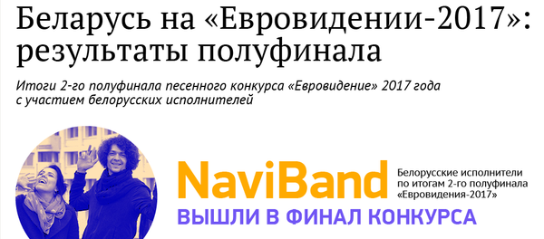 Беларусь на Евровидении-2017: результаты 2-го полуфинала - Sputnik Беларусь