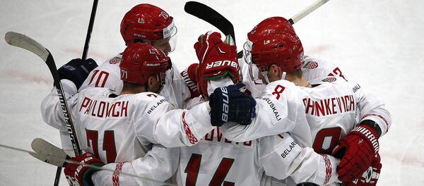 Хоккеисты сборной Беларуси на ЧМ - Sputnik Беларусь