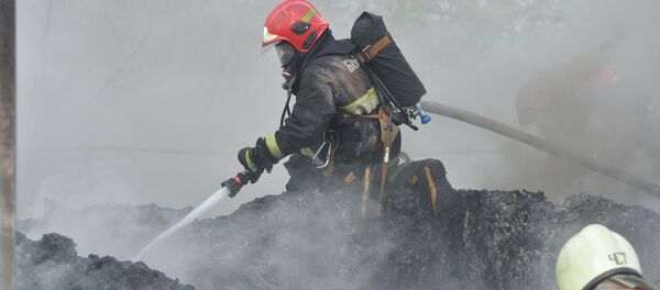 Пожарные тушат пожар  - Sputnik Беларусь