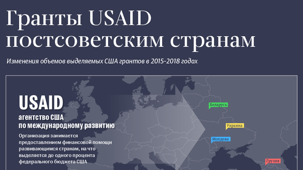 Гранты USAID постсоветским странам - инфографика sputnik.by - Sputnik Беларусь