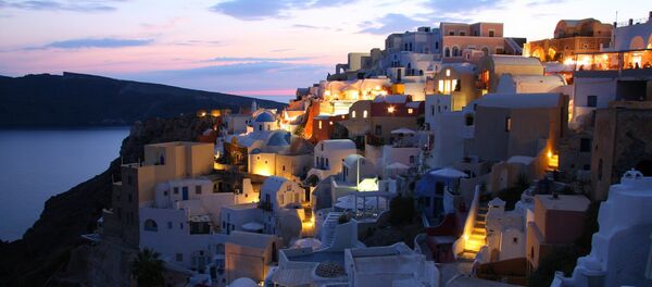 Остров Санторини - один из самых красивых островов греческого архипелага Киклады - Sputnik Беларусь