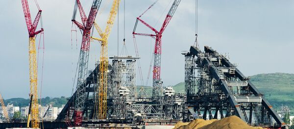 Строительство моста через Керченский пролив в Крыму - Sputnik Беларусь