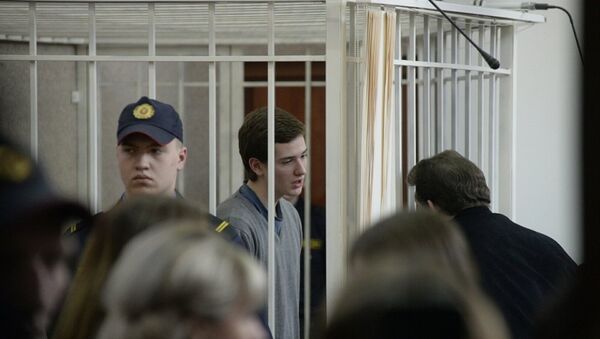16-летний учащийся минской гимназии Донат Скакун в суде - Sputnik Беларусь