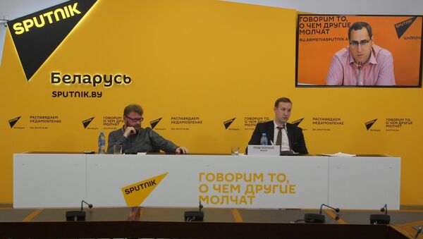 Видеомост Поиск экономических ниш ЕАЭС - Sputnik Беларусь