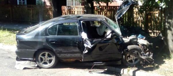 Кадры с места ДТП на улице Червякова - Sputnik Беларусь