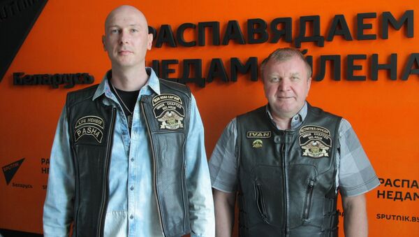 Прадстаўнікі клуба Minsk Chapter Belarus Harley Owners Group Павел Баранаў і Іван Чура - Sputnik Беларусь