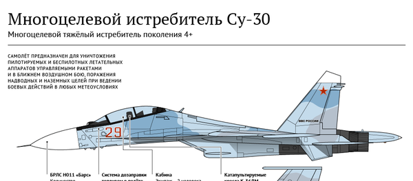 Многоцелевой истребитель Су-30 - инфографика на sputnik.by - Sputnik Беларусь