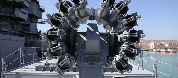 Установка Калибр на фрегате Адмирал Григорович ВМС России, архивное фото Установка Калибр на фрегате Адмирал Григорович ВМС России, архивное фото - Sputnik Беларусь