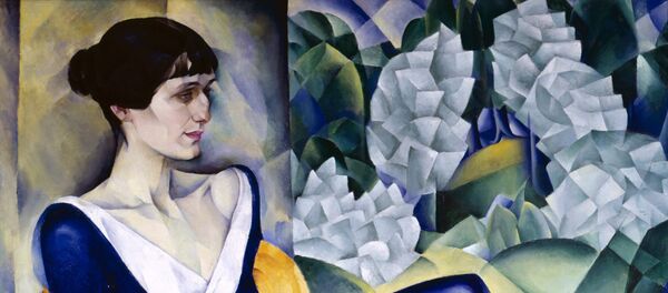 Картина советского художника и графика Натана Исаевича Альтмана Портрет Анны Ахматовой - Sputnik Беларусь