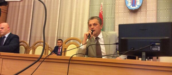 Игорь Бузовский на презентации проекта - Sputnik Беларусь