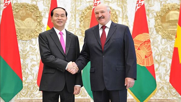 Президент Вьетнама Чан Дай Куанг (слева) и президент Беларуси Александр Лукашенко - Sputnik Беларусь