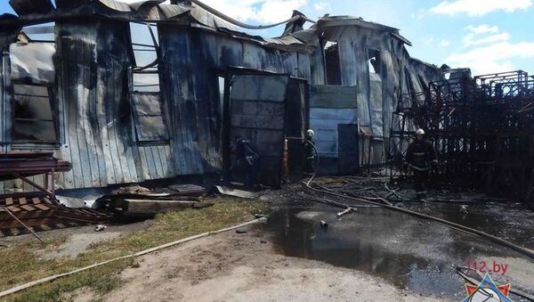 Пожар на заводе в Толочине - Sputnik Беларусь