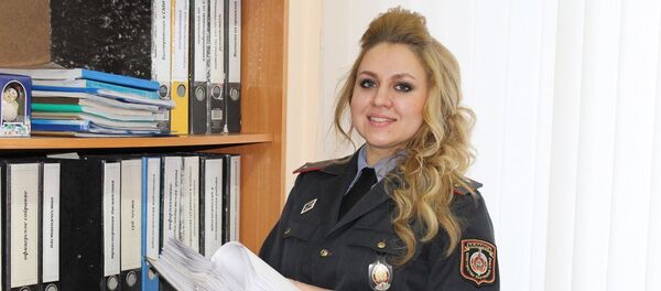 Официальный представитель Фрунзенского РУВД, лейтенант милиции Наталья Оскирко - Sputnik Беларусь