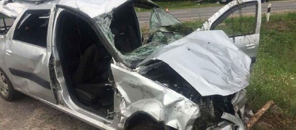 Разбитая в результате ДТП Lada Разбитая в результате ДТП Lada - Sputnik Беларусь