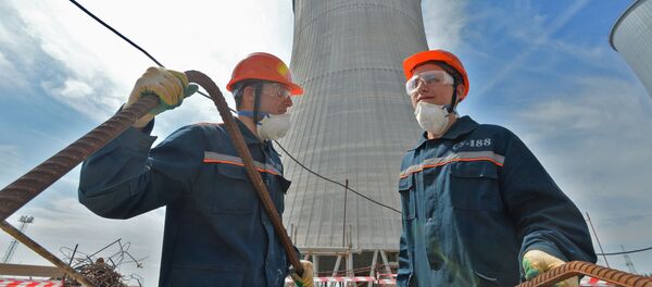 На стройке БелАЭС На стройке БелАЭС - Sputnik Беларусь