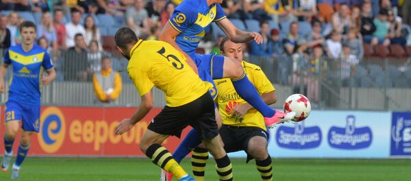 Игровой момент в матче БАТЭ - Алашкерт - Sputnik Беларусь