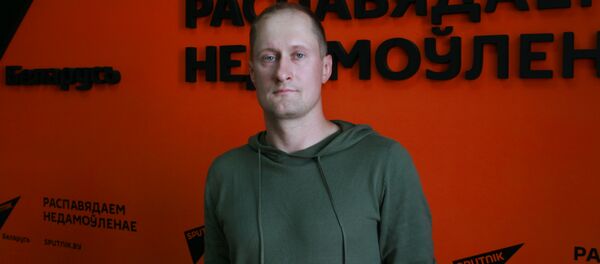 Кіраўнік экстрым-тэатра Берсерк, арганізатар фестывалю Наш Грунвальд Аляксандр Рак - Sputnik Беларусь