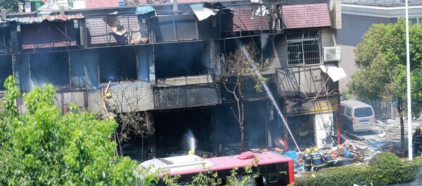 Последствия взрыва газа в ресторане в Китае - Sputnik Беларусь