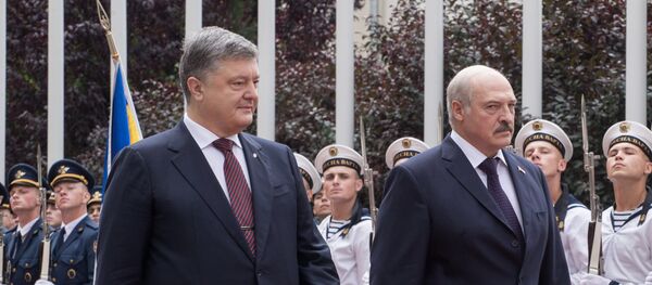 Президент Беларуси Александр Лукашенко с президентом Украины Петром Порошенко в Киеве - Sputnik Беларусь