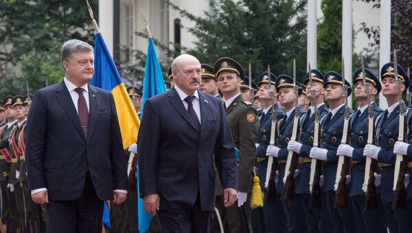 Президент Беларуси Александр Лукашенко с президентом Украины Петром Порошенко в Киеве - Sputnik Беларусь